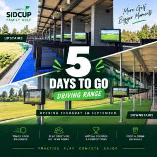 We’ve been a little quiet lately… 👀

That’s because we’ve been busy behind the scenes working on a brand-new driving range experience for you all! 🏌️‍♀️💚

For those who have already visited us and seen the upstairs, you’ll have seen the huge transformation that has already taken place. Our final project has been completing the downstairs bays — think traditional Driving Range, but with an elevated feel. ✨

We can’t wait to be back open at full capacity and welcome you all back!

The countdown is officially ON… 5 DAYS TO GO! ⏰

📅 Downstairs Opening Thursday 10th September

And this is just the beginning… 👀

#SidcupFamilyGolf #DrivingRange #5DaysToGo #SomethingNewIsComing